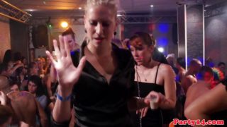 Euro amateurs pussyfucked on dancefloor